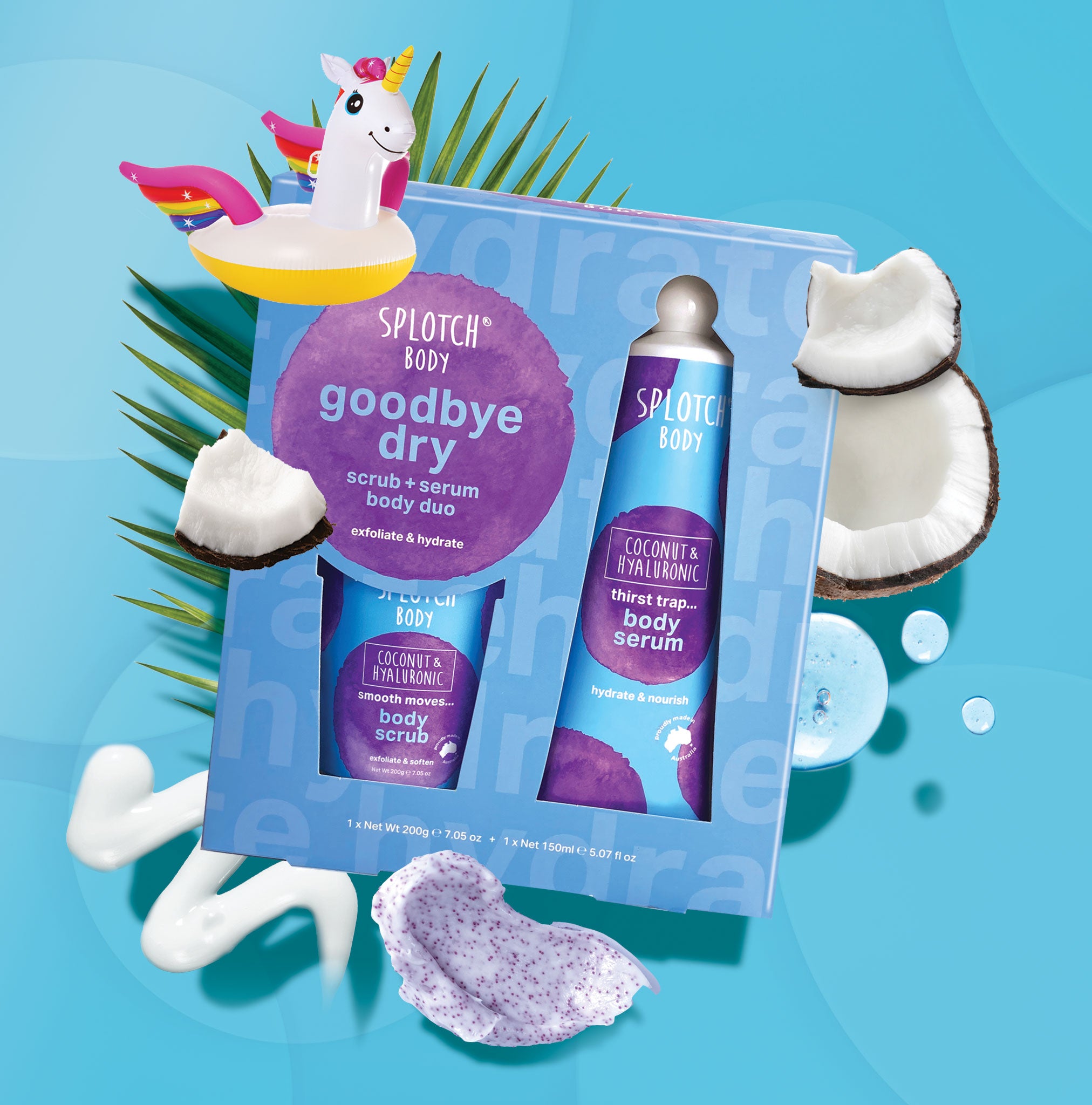 goodbye dry scrub + serum body duo