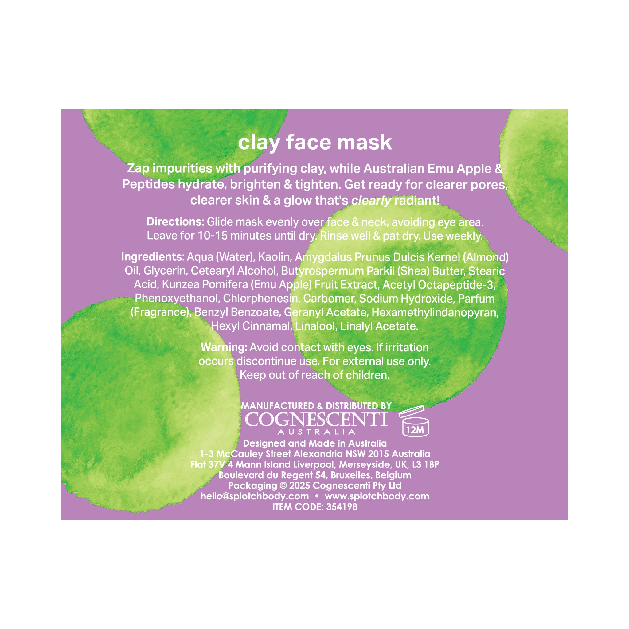 zit zapper...clay face mask