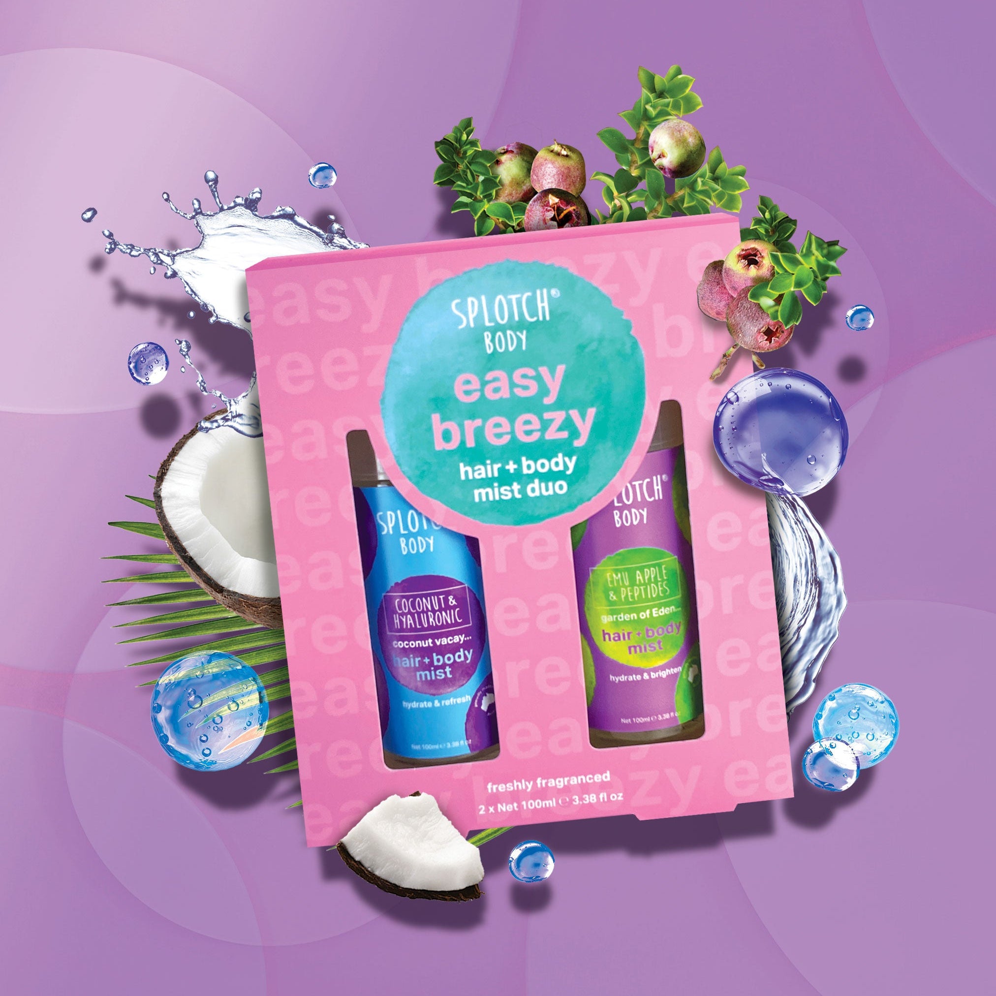 easy breezy...hair + body mist duo