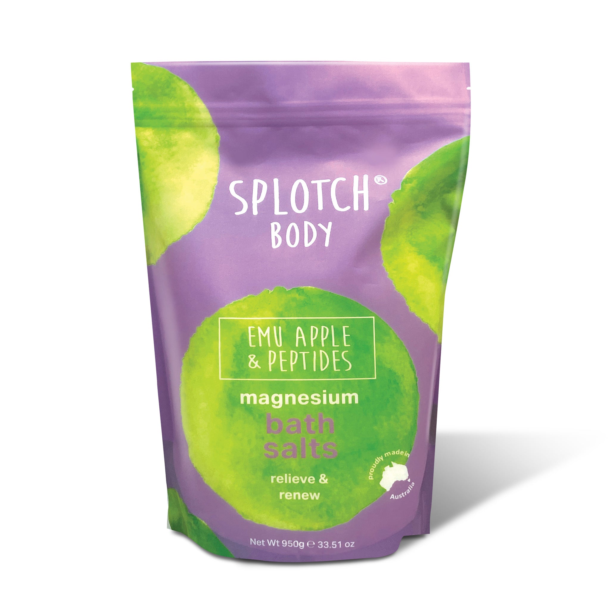 emu apple + peptides...magnesium bath salts
