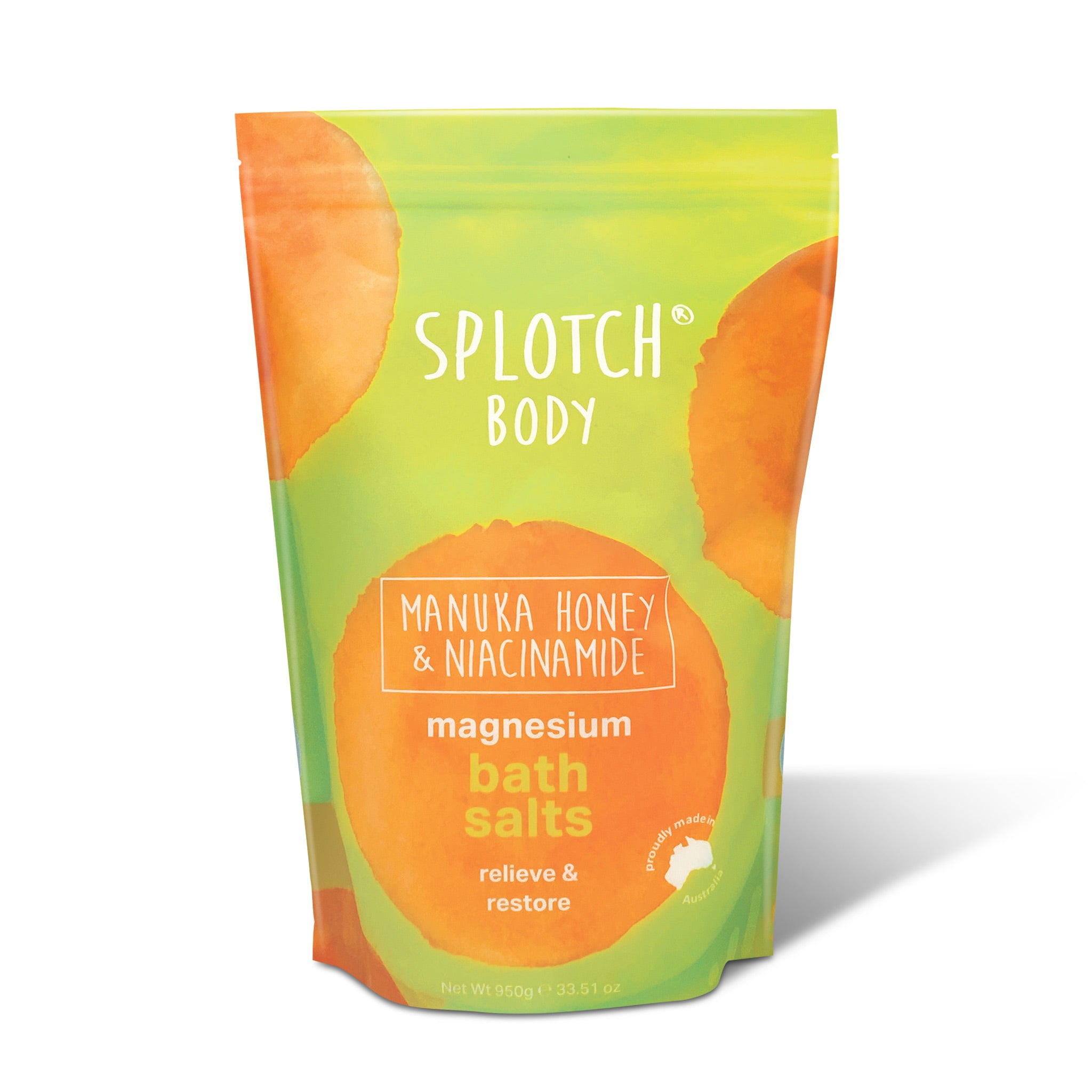 manuka honey + niacinamide...magnesium bath salts