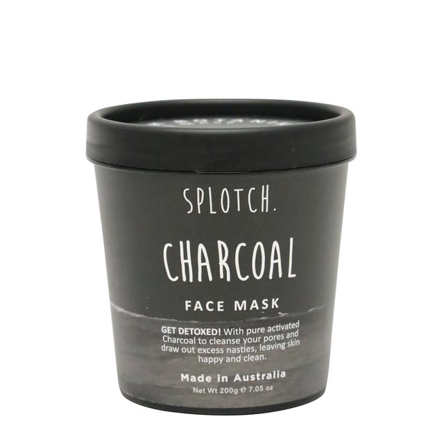 SPLOTCH BODY CHARCOAL FACE MASK TUB 200G