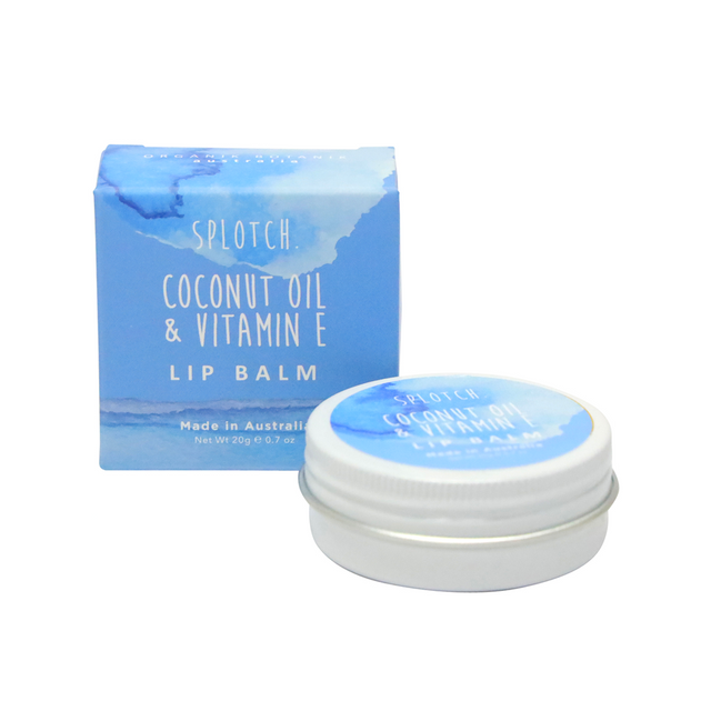 SPLOTCH BODY COCONUT OIL & VITAMIN E LIP BALM 20G