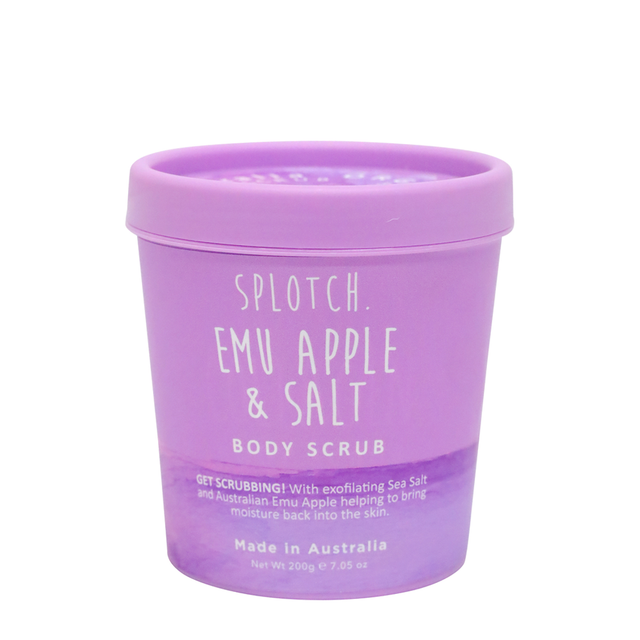 SPLOTCH BODY EMU APPLE & SALT BODY SCRUB TUB 200G