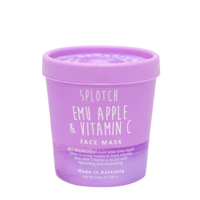 SPLOTCH BODY EMU APPLE & VITAMIN C FACE MASK TUB 200G