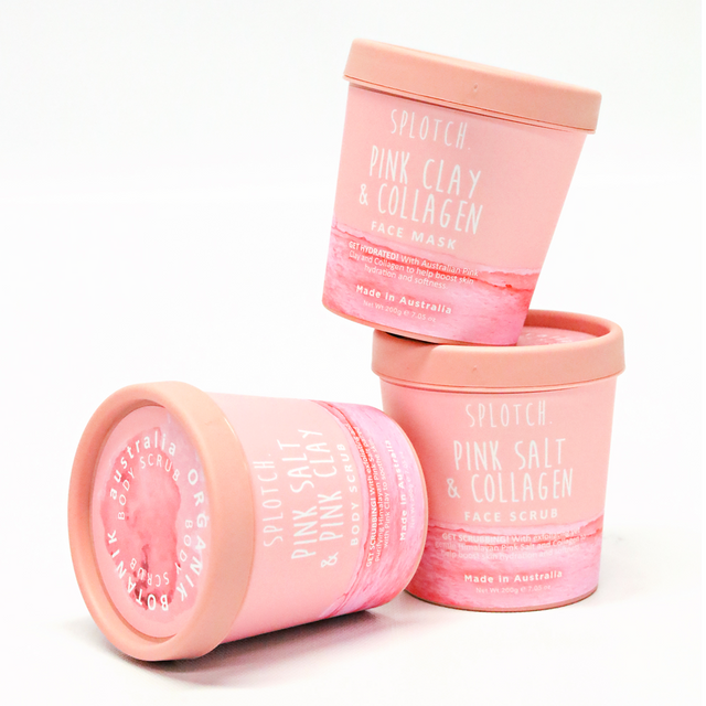 SPLOTCH BODY PINK SALT & PINK CLAY BODY SCRUB TUB 200G