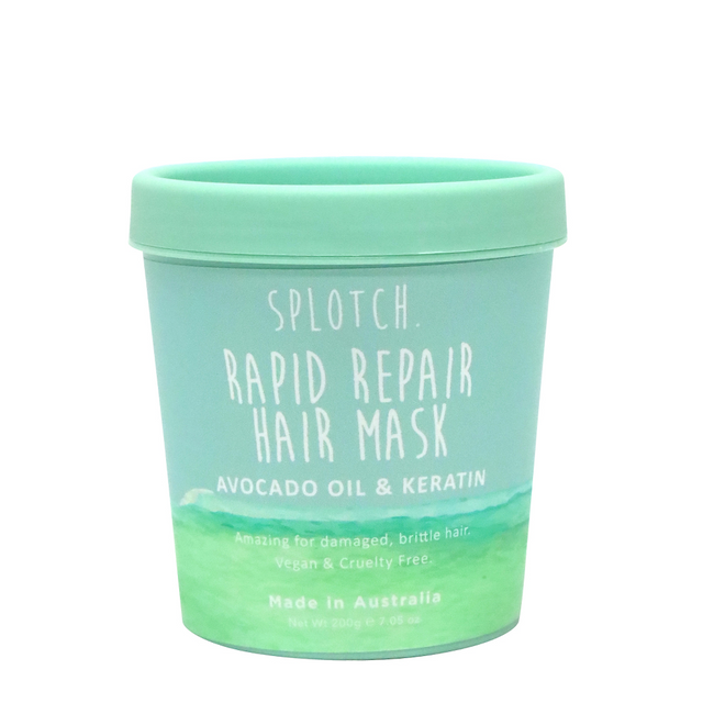 SPLOTCH BODY AVOCADO OIL & KERATIN RAPID REPAIR HAIR MASK TUB 200G